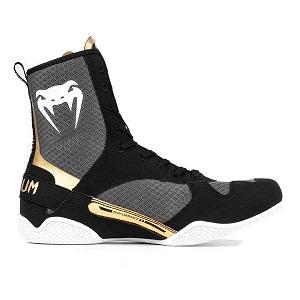 Venum - Zapatillas de Boxeo / Elite / Negro-Blanco-Oro / EU 42